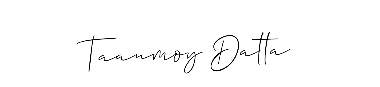 Make a short Taanmoy Datta signature style. Manage your documents anywhere anytime using Allison_Script. Create and add eSignatures, submit forms, share and send files easily. Taanmoy Datta signature style 2 images and pictures png