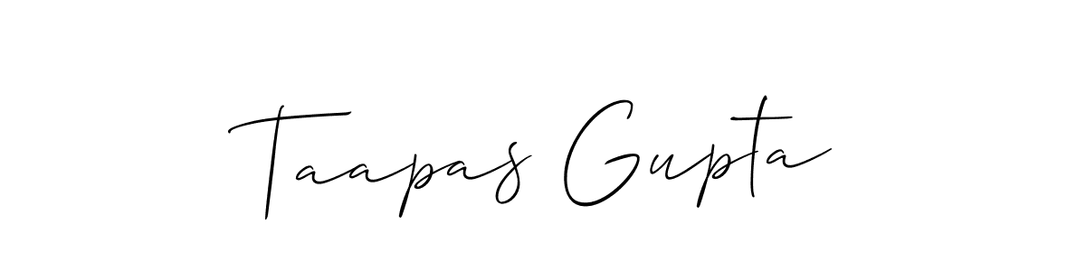 How to make Taapas Gupta name signature. Use Allison_Script style for creating short signs online. This is the latest handwritten sign. Taapas Gupta signature style 2 images and pictures png
