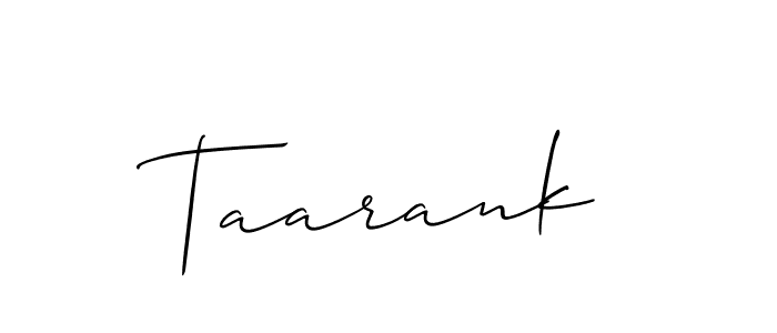 Make a beautiful signature design for name Taarank. With this signature (Allison_Script) style, you can create a handwritten signature for free. Taarank signature style 2 images and pictures png