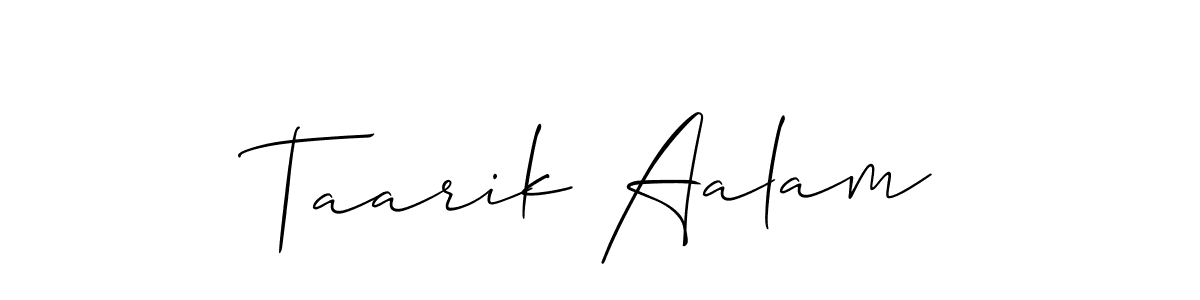 Design your own signature with our free online signature maker. With this signature software, you can create a handwritten (Allison_Script) signature for name Taarik Aalam. Taarik Aalam signature style 2 images and pictures png