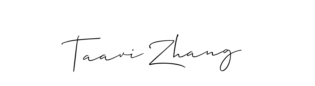 Allison_Script is a professional signature style that is perfect for those who want to add a touch of class to their signature. It is also a great choice for those who want to make their signature more unique. Get Taavi Zhang name to fancy signature for free. Taavi Zhang signature style 2 images and pictures png