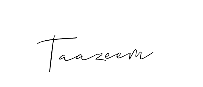 You should practise on your own different ways (Allison_Script) to write your name (Taazeem) in signature. don't let someone else do it for you. Taazeem signature style 2 images and pictures png