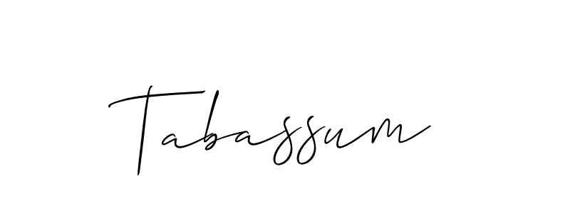 Design your own signature with our free online signature maker. With this signature software, you can create a handwritten (Allison_Script) signature for name Tabassum. Tabassum signature style 2 images and pictures png