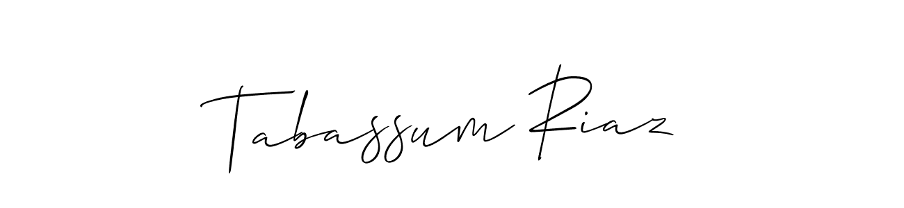 Create a beautiful signature design for name Tabassum Riaz. With this signature (Allison_Script) fonts, you can make a handwritten signature for free. Tabassum Riaz signature style 2 images and pictures png