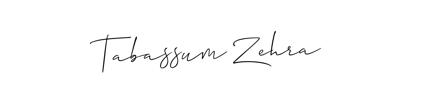 Also You can easily find your signature by using the search form. We will create Tabassum Zehra name handwritten signature images for you free of cost using Allison_Script sign style. Tabassum Zehra signature style 2 images and pictures png