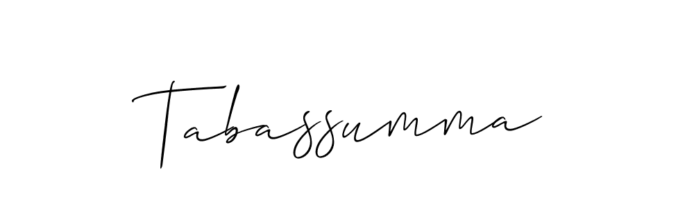 Design your own signature with our free online signature maker. With this signature software, you can create a handwritten (Allison_Script) signature for name Tabassumma. Tabassumma signature style 2 images and pictures png