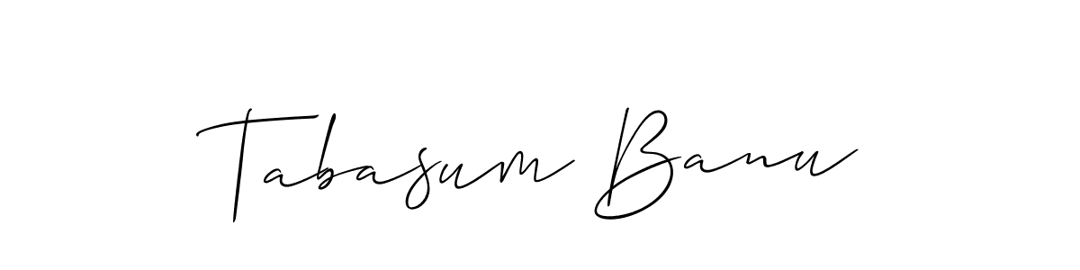 How to make Tabasum Banu signature? Allison_Script is a professional autograph style. Create handwritten signature for Tabasum Banu name. Tabasum Banu signature style 2 images and pictures png