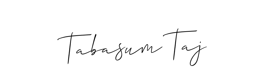 Tabasum Taj stylish signature style. Best Handwritten Sign (Allison_Script) for my name. Handwritten Signature Collection Ideas for my name Tabasum Taj. Tabasum Taj signature style 2 images and pictures png