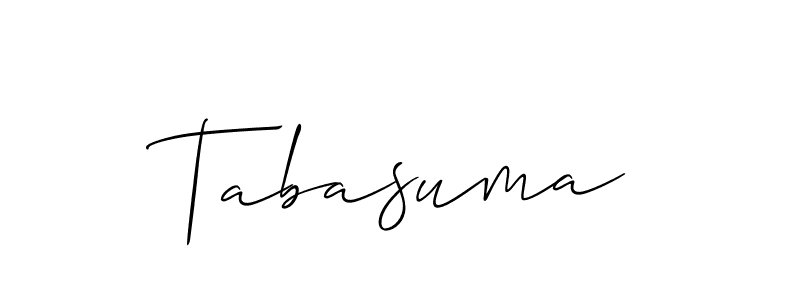 Also we have Tabasuma name is the best signature style. Create professional handwritten signature collection using Allison_Script autograph style. Tabasuma signature style 2 images and pictures png