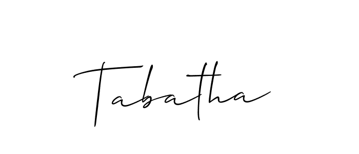 Tabatha stylish signature style. Best Handwritten Sign (Allison_Script) for my name. Handwritten Signature Collection Ideas for my name Tabatha. Tabatha signature style 2 images and pictures png