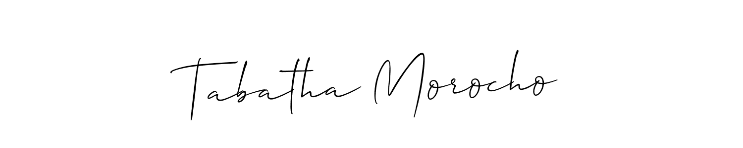 Check out images of Autograph of Tabatha Morocho name. Actor Tabatha Morocho Signature Style. Allison_Script is a professional sign style online. Tabatha Morocho signature style 2 images and pictures png