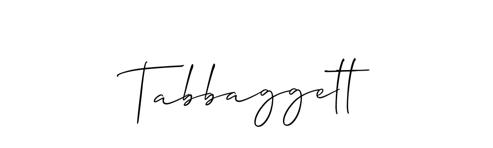 Use a signature maker to create a handwritten signature online. With this signature software, you can design (Allison_Script) your own signature for name Tabbaggett. Tabbaggett signature style 2 images and pictures png