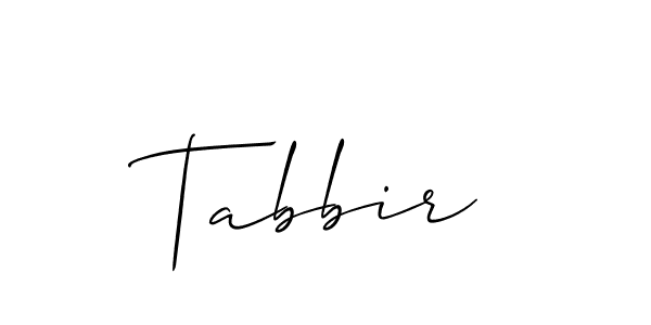 Tabbir stylish signature style. Best Handwritten Sign (Allison_Script) for my name. Handwritten Signature Collection Ideas for my name Tabbir. Tabbir signature style 2 images and pictures png