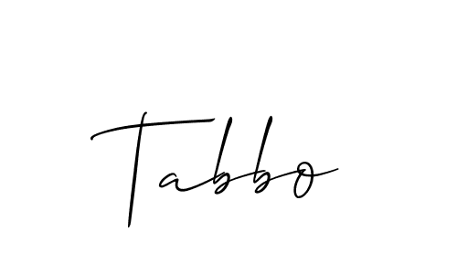Create a beautiful signature design for name Tabbo. With this signature (Allison_Script) fonts, you can make a handwritten signature for free. Tabbo signature style 2 images and pictures png