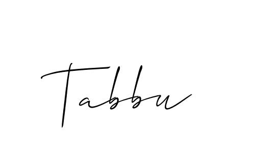 How to make Tabbu signature? Allison_Script is a professional autograph style. Create handwritten signature for Tabbu name. Tabbu signature style 2 images and pictures png