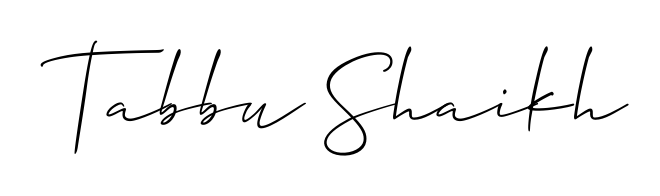 The Allison_Script font gives name Tabbu Shaikh a signature that looks effortless yet distinguished. Download high-res PNG instantly. Tabbu Shaikh signature style 2 images and pictures png