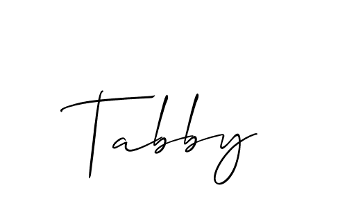 You should practise on your own different ways (Allison_Script) to write your name (Tabby) in signature. don't let someone else do it for you. Tabby signature style 2 images and pictures png