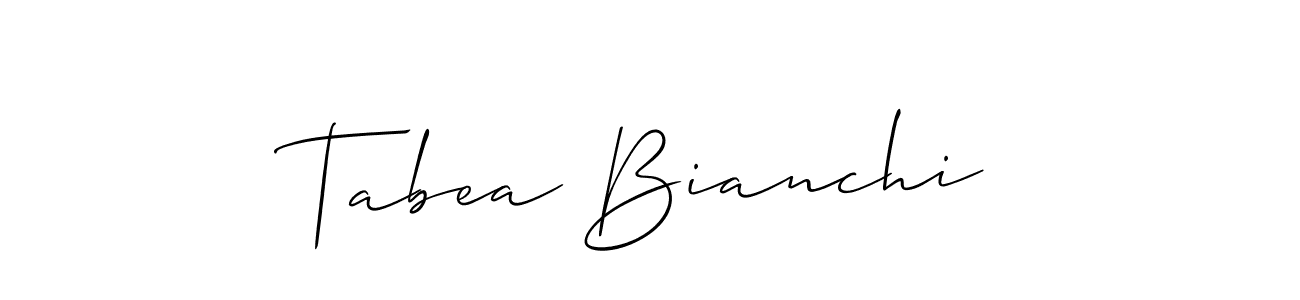 How to make Tabea Bianchi signature? Allison_Script is a professional autograph style. Create handwritten signature for Tabea Bianchi name. Tabea Bianchi signature style 2 images and pictures png