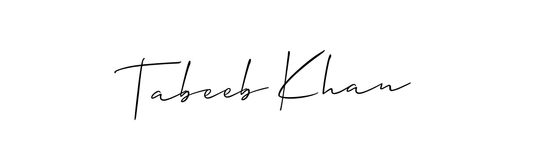 Make a short Tabeeb Khan signature style. Manage your documents anywhere anytime using Allison_Script. Create and add eSignatures, submit forms, share and send files easily. Tabeeb Khan signature style 2 images and pictures png