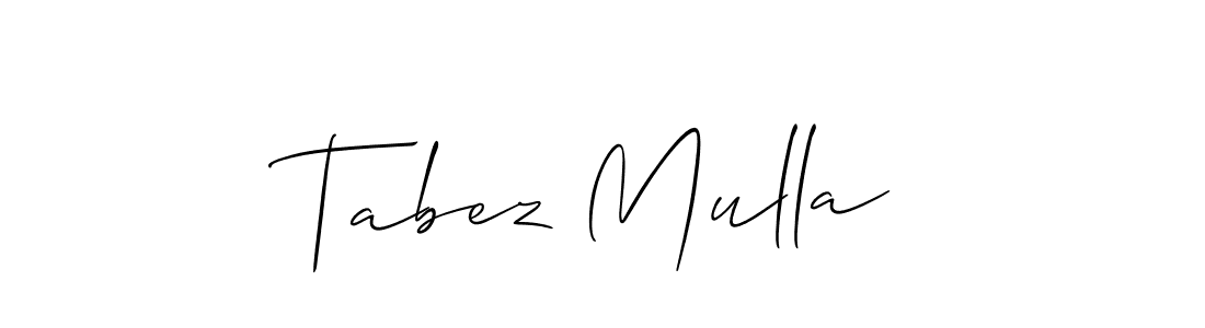 Similarly Allison_Script is the best handwritten signature design. Signature creator online .You can use it as an online autograph creator for name Tabez Mulla. Tabez Mulla signature style 2 images and pictures png