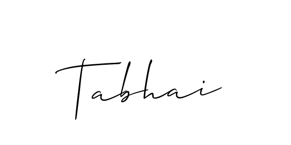 Also we have Tabhai name is the best signature style. Create professional handwritten signature collection using Allison_Script autograph style. Tabhai signature style 2 images and pictures png
