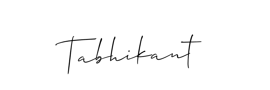 Make a beautiful signature design for name Tabhikant. With this signature (Allison_Script) style, you can create a handwritten signature for free. Tabhikant signature style 2 images and pictures png