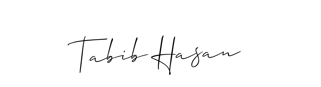 Make a beautiful signature design for name Tabib Hasan. With this signature (Allison_Script) style, you can create a handwritten signature for free. Tabib Hasan signature style 2 images and pictures png
