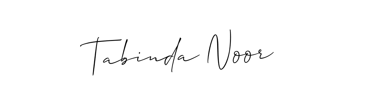 Design your own signature with our free online signature maker. With this signature software, you can create a handwritten (Allison_Script) signature for name Tabinda Noor. Tabinda Noor signature style 2 images and pictures png