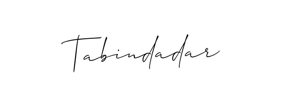 Make a beautiful signature design for name Tabindadar. With this signature (Allison_Script) style, you can create a handwritten signature for free. Tabindadar signature style 2 images and pictures png