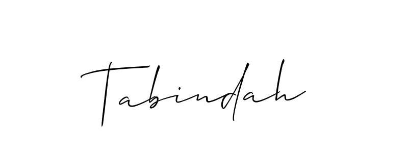 Make a beautiful signature design for name Tabindah. With this signature (Allison_Script) style, you can create a handwritten signature for free. Tabindah signature style 2 images and pictures png