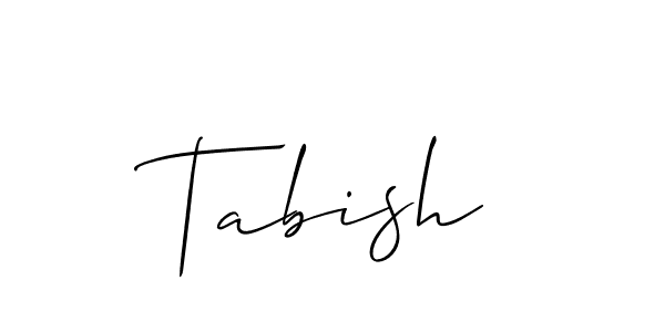 How to make Tabish signature? Allison_Script is a professional autograph style. Create handwritten signature for Tabish name. Tabish signature style 2 images and pictures png