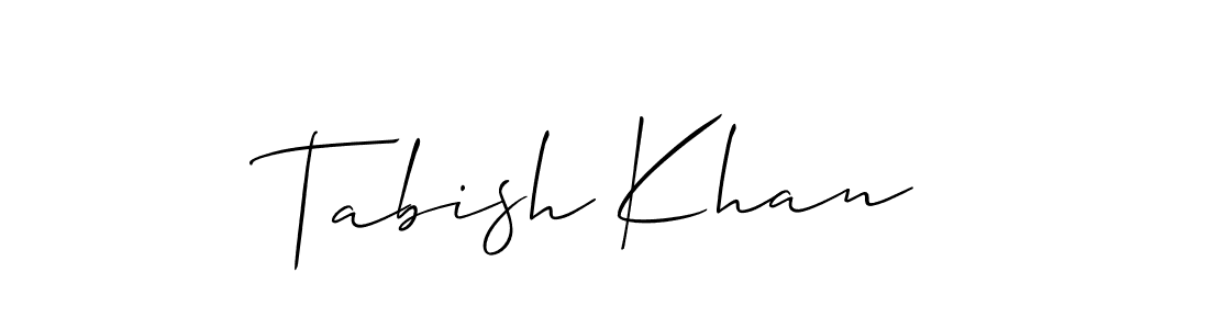 Design your own signature with our free online signature maker. With this signature software, you can create a handwritten (Allison_Script) signature for name Tabish Khan. Tabish Khan signature style 2 images and pictures png