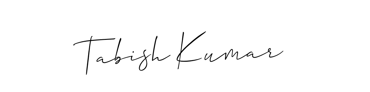 Use a signature maker to create a handwritten signature online. With this signature software, you can design (Allison_Script) your own signature for name Tabish Kumar. Tabish Kumar signature style 2 images and pictures png