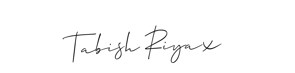 Allison_Script is a professional signature style that is perfect for those who want to add a touch of class to their signature. It is also a great choice for those who want to make their signature more unique. Get Tabish Riyax name to fancy signature for free. Tabish Riyax signature style 2 images and pictures png