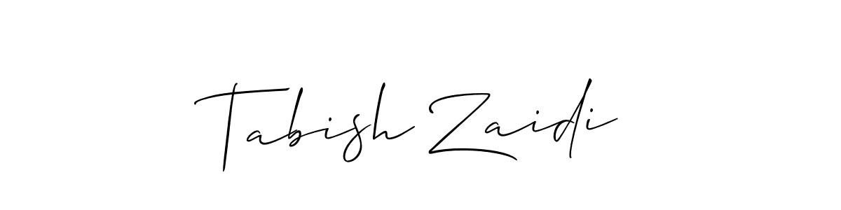 Tabish Zaidi stylish signature style. Best Handwritten Sign (Allison_Script) for my name. Handwritten Signature Collection Ideas for my name Tabish Zaidi. Tabish Zaidi signature style 2 images and pictures png