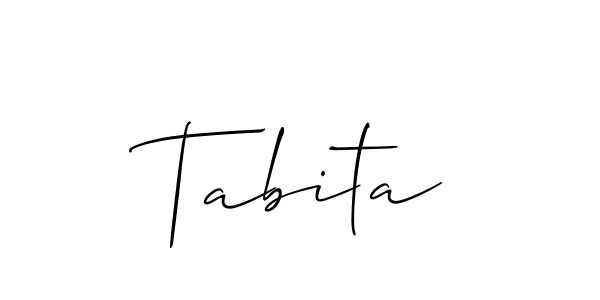How to make Tabita signature? Allison_Script is a professional autograph style. Create handwritten signature for Tabita name. Tabita signature style 2 images and pictures png