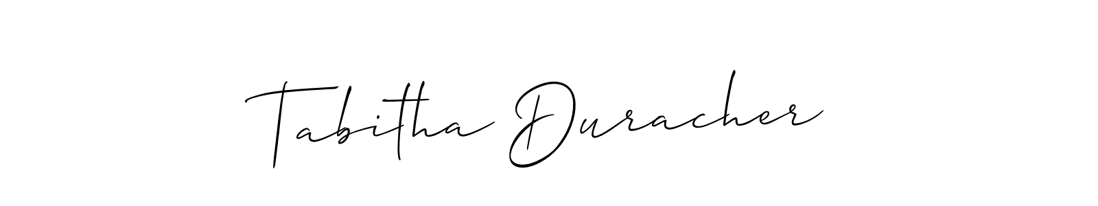 Check out images of Autograph of Tabitha Duracher name. Actor Tabitha Duracher Signature Style. Allison_Script is a professional sign style online. Tabitha Duracher signature style 2 images and pictures png