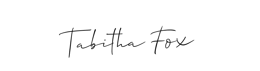 How to make Tabitha Fox name signature. Use Allison_Script style for creating short signs online. This is the latest handwritten sign. Tabitha Fox signature style 2 images and pictures png