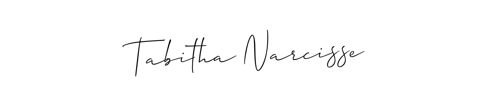 Make a beautiful signature design for name Tabitha Narcisse. With this signature (Allison_Script) style, you can create a handwritten signature for free. Tabitha Narcisse signature style 2 images and pictures png