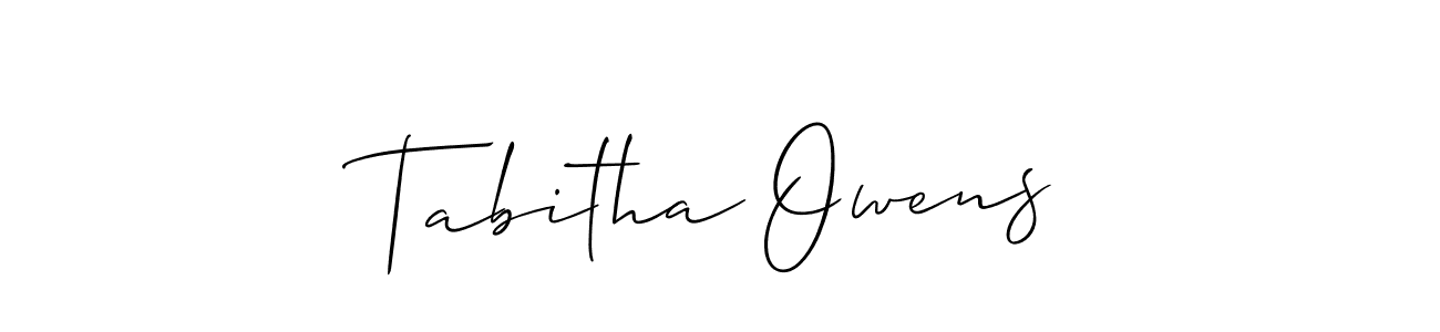 The best way (Allison_Script) to make a short signature is to pick only two or three words in your name. The name Tabitha Owens include a total of six letters. For converting this name. Tabitha Owens signature style 2 images and pictures png