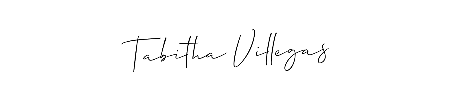 Use a signature maker to create a handwritten signature online. With this signature software, you can design (Allison_Script) your own signature for name Tabitha Villegas. Tabitha Villegas signature style 2 images and pictures png