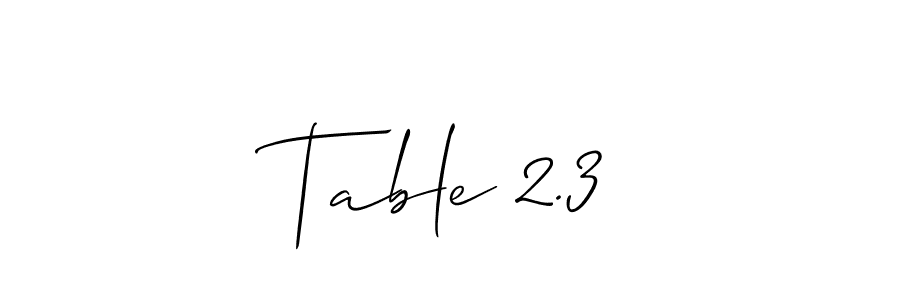 The best way (Allison_Script) to make a short signature is to pick only two or three words in your name. The name Table 2.3 include a total of six letters. For converting this name. Table 2.3 signature style 2 images and pictures png