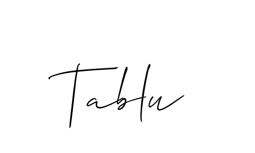 Also You can easily find your signature by using the search form. We will create Tablu name handwritten signature images for you free of cost using Allison_Script sign style. Tablu signature style 2 images and pictures png