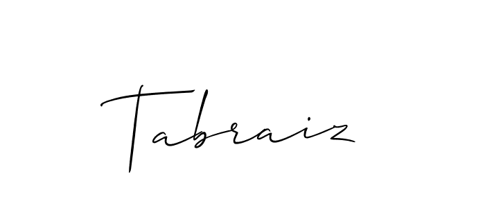 Tabraiz stylish signature style. Best Handwritten Sign (Allison_Script) for my name. Handwritten Signature Collection Ideas for my name Tabraiz. Tabraiz signature style 2 images and pictures png