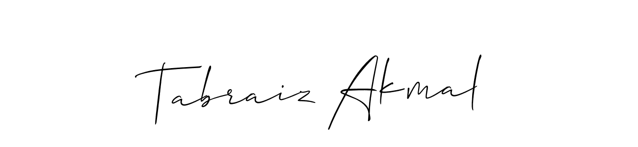 Also You can easily find your signature by using the search form. We will create Tabraiz Akmal name handwritten signature images for you free of cost using Allison_Script sign style. Tabraiz Akmal signature style 2 images and pictures png