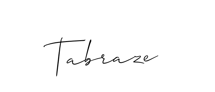 The best way (Allison_Script) to make a short signature is to pick only two or three words in your name. The name Tabraze include a total of six letters. For converting this name. Tabraze signature style 2 images and pictures png