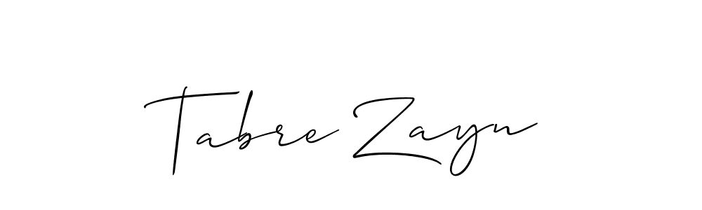 Also You can easily find your signature by using the search form. We will create Tabre Zayn name handwritten signature images for you free of cost using Allison_Script sign style. Tabre Zayn signature style 2 images and pictures png