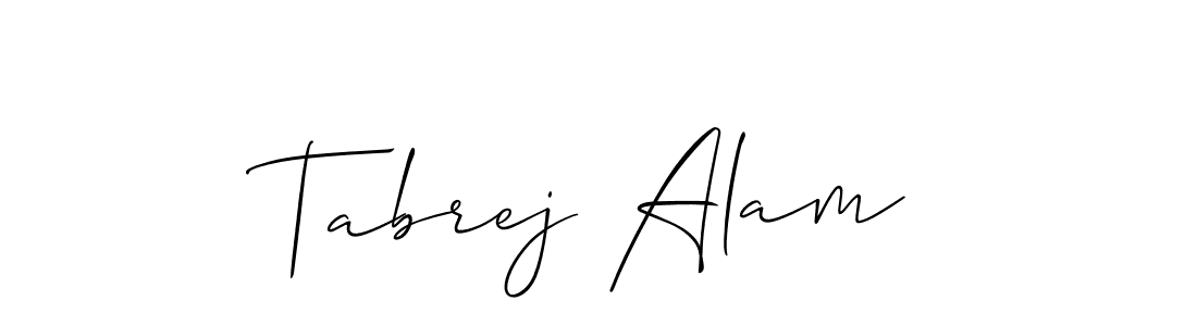 Similarly Allison_Script is the best handwritten signature design. Signature creator online .You can use it as an online autograph creator for name Tabrej Alam. Tabrej Alam signature style 2 images and pictures png