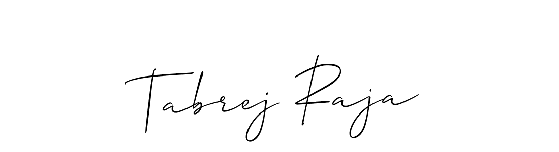 if you are searching for the best signature style for your name Tabrej Raja. so please give up your signature search. here we have designed multiple signature styles  using Allison_Script. Tabrej Raja signature style 2 images and pictures png