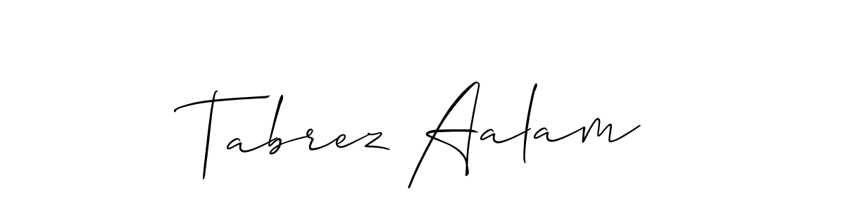 if you are searching for the best signature style for your name Tabrez Aalam. so please give up your signature search. here we have designed multiple signature styles  using Allison_Script. Tabrez Aalam signature style 2 images and pictures png